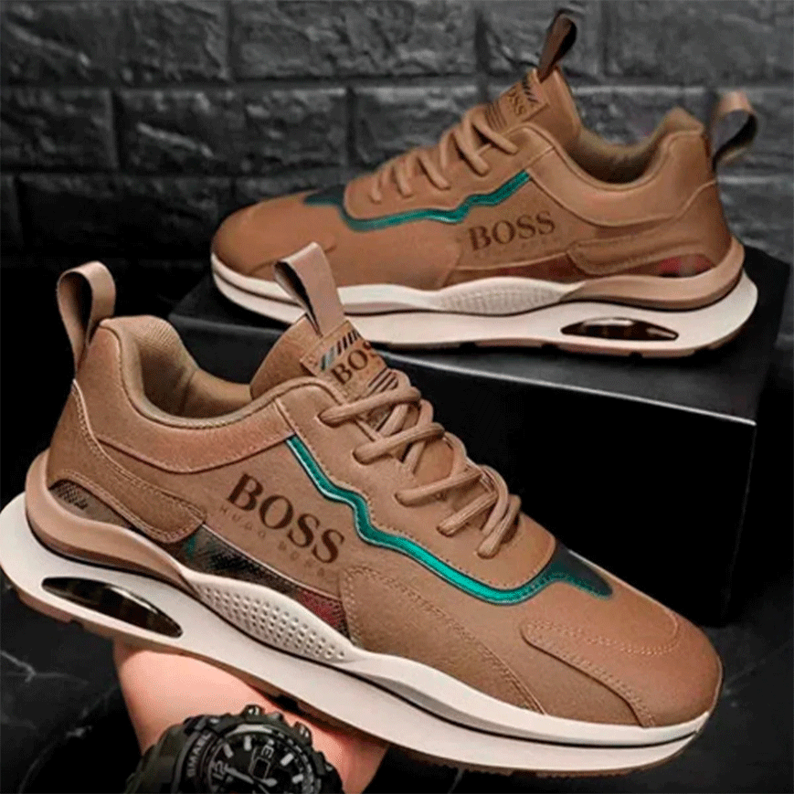 Sneakers Homme Premium Βоƨƨ Essential + Montre Classique Offerte