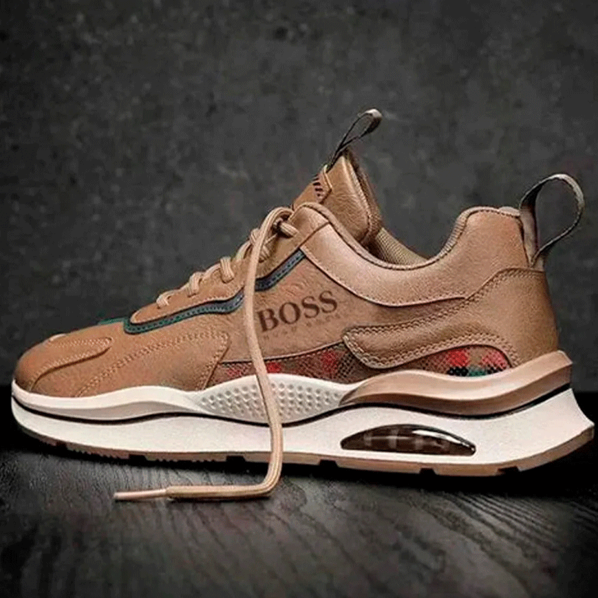 Sneakers Homme Premium Βоƨƨ Essential + Montre Classique Offerte