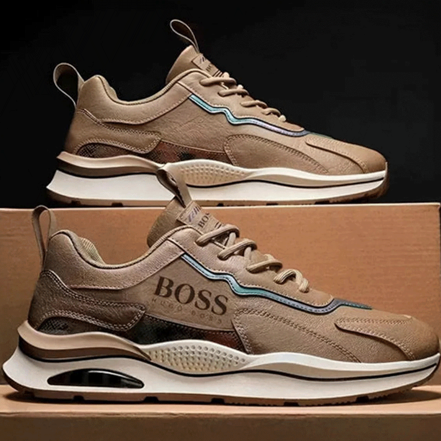 Sneakers Homme Premium Βоƨƨ Essential + Montre Classique Offerte